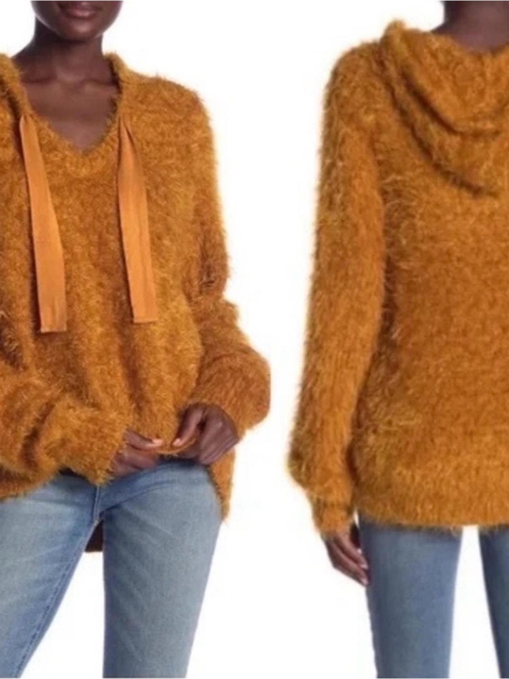 Free People fuzzy hoodie S